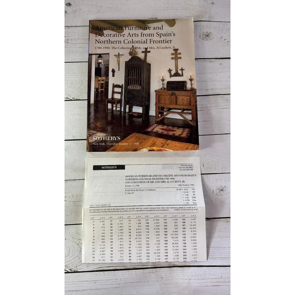 Sotheby's Auction Catalog Lot American Indian Art Colonial Frontier 1998